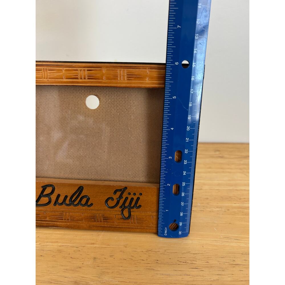 Bula Fiji Carved Wooden Souvenir Photo Frame – Tribal Design - Picture 6 of 6